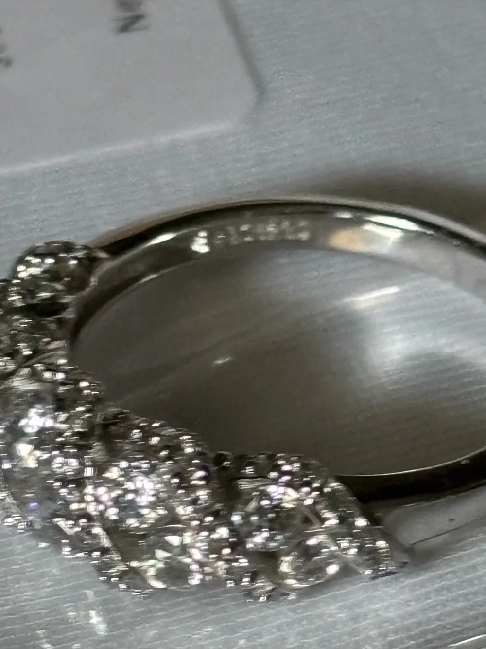 925 Sterling Silver Swirl Pave Statement Ring - Size 8.5